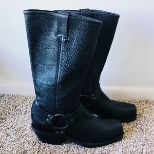 BCBGGirls Black Leather Boots Size 7.5B